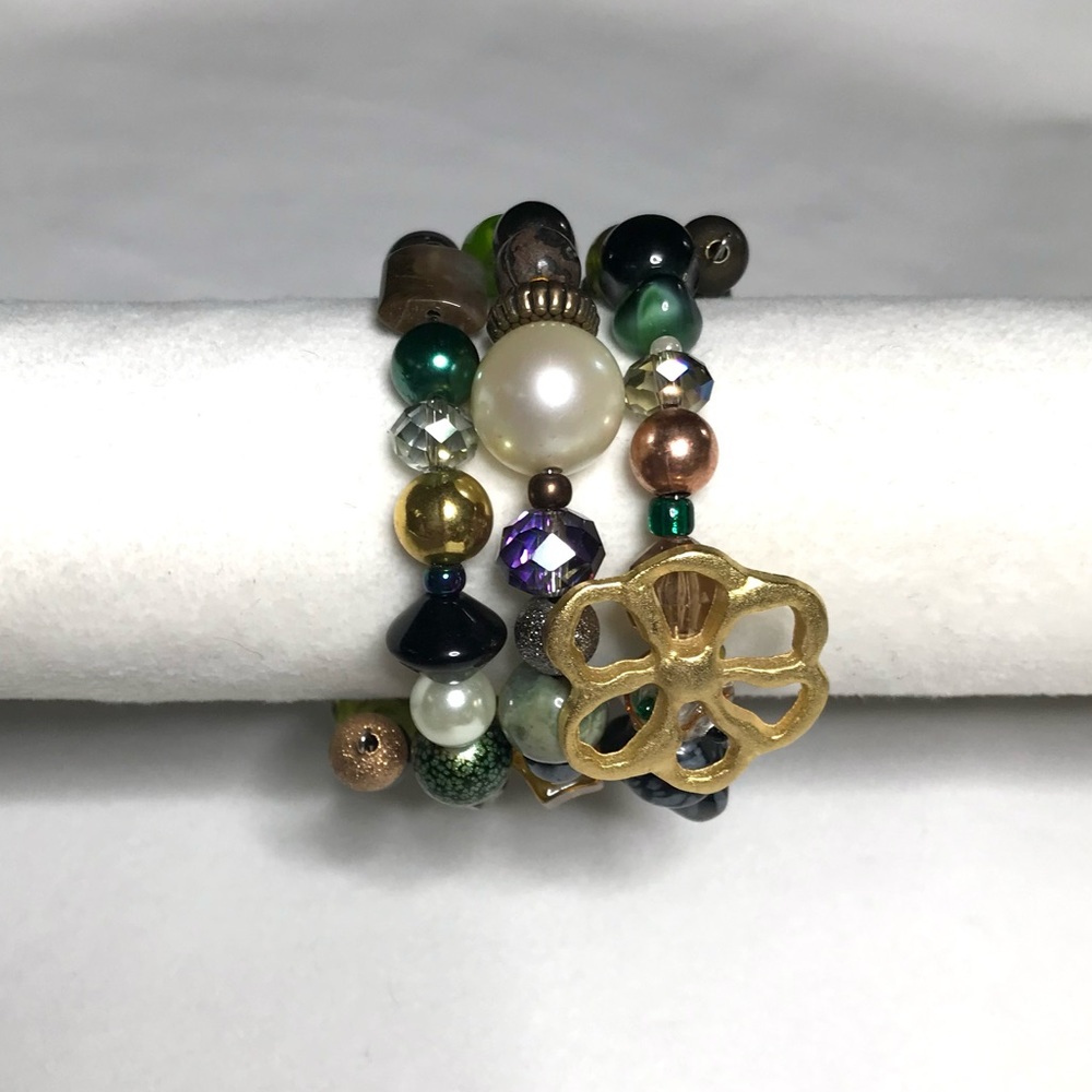 Handmade Bracelet with Vintage and Modern Elements (NB54-5H) New Without Tags - Picture 7 of 9